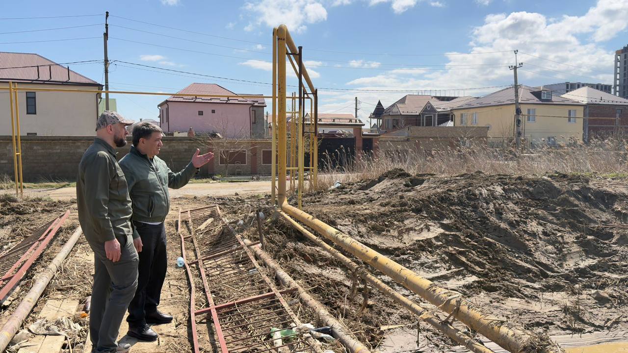 Мэр столицы проинспектировал подтопленные территории Махачкалы.